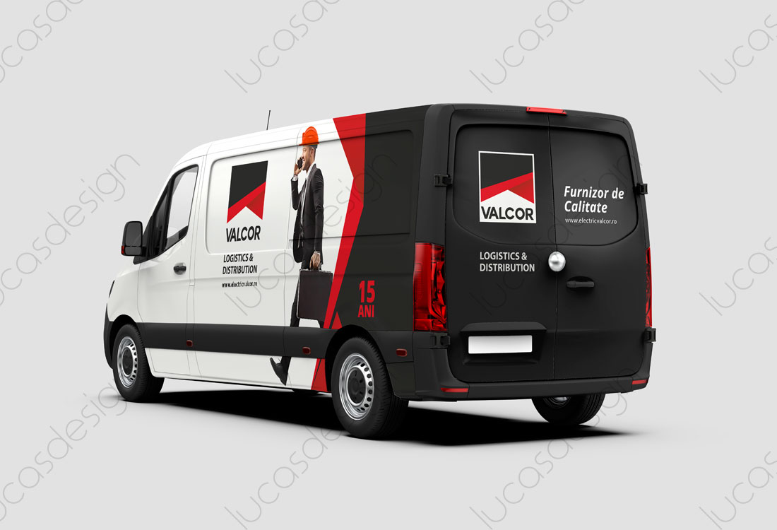Electric Valcor logo design folder carti de vizita grafica