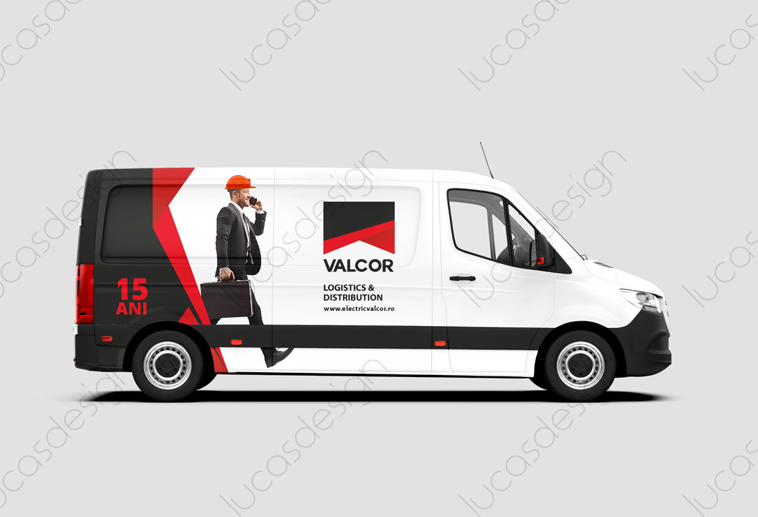 Electric Valcor logo design folder carti de vizita grafica