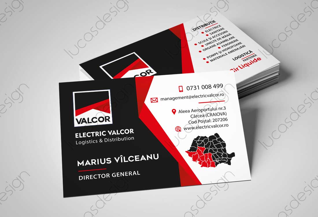 Electric Valcor logo design folder carti de vizita grafica